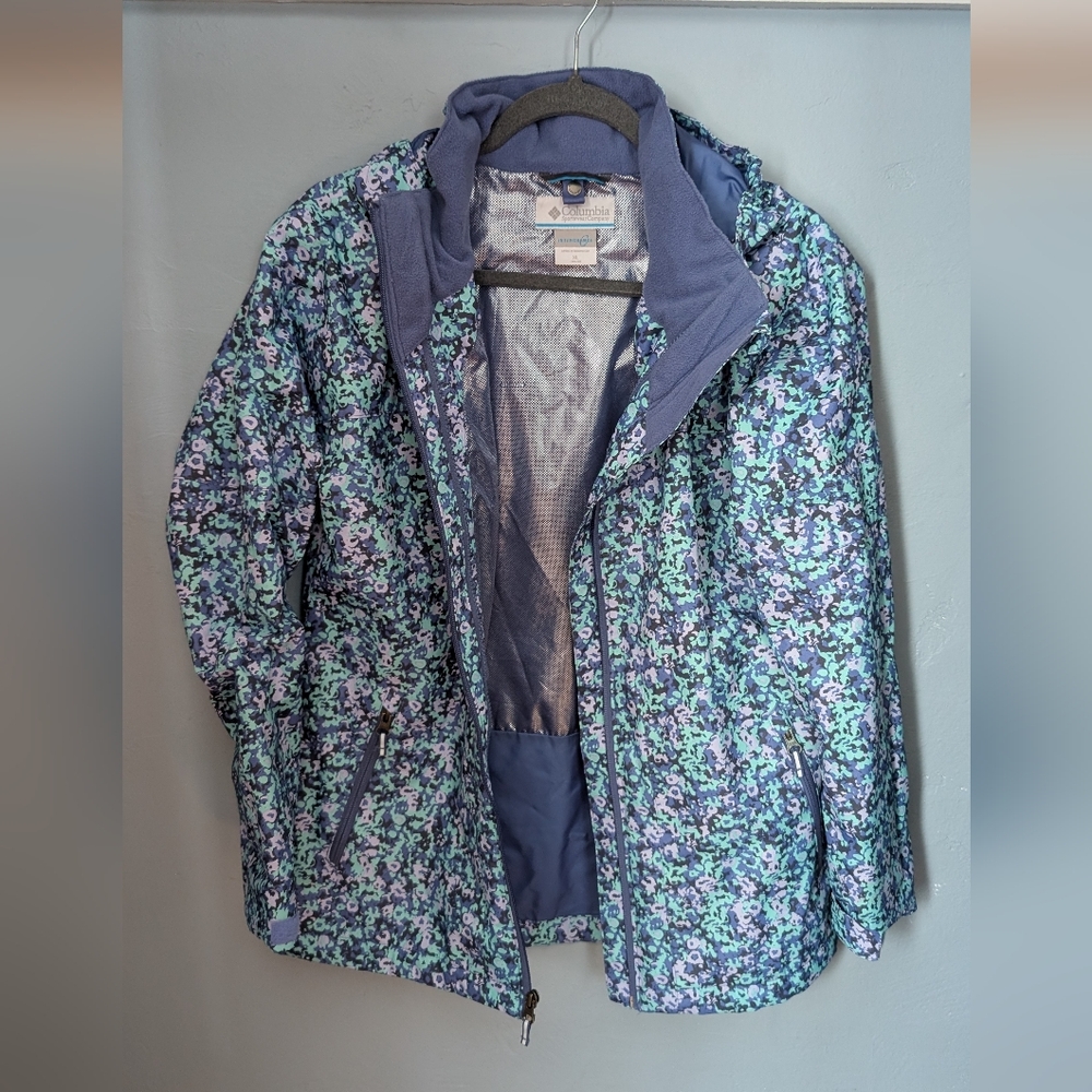 🫰🏼Columbia Kids Floral Jacket - Blue and Green